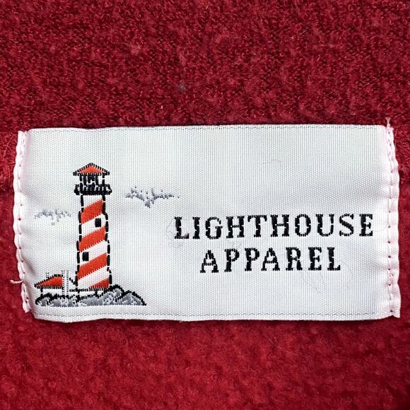 Lighthouse Apparel Christmas Sweater Womens Large Red You're Never Fully Dressed - Picture 4 of 10